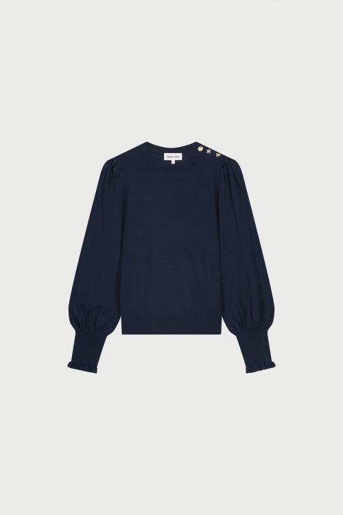 Molly balloon pullover navy