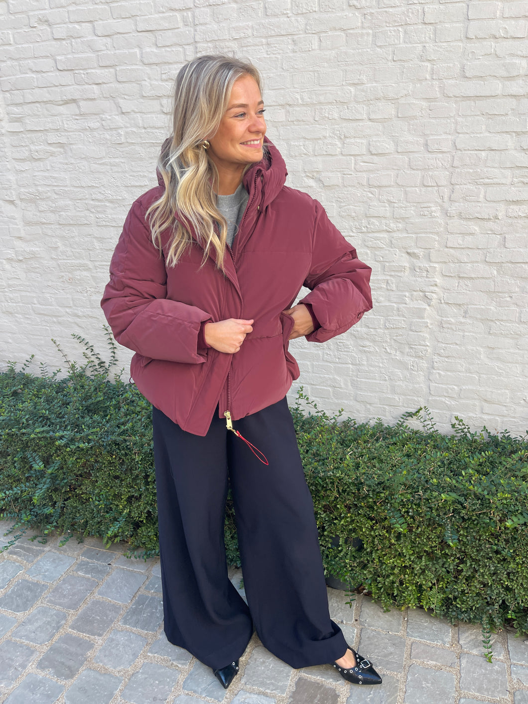 Abbie coat wineberry
