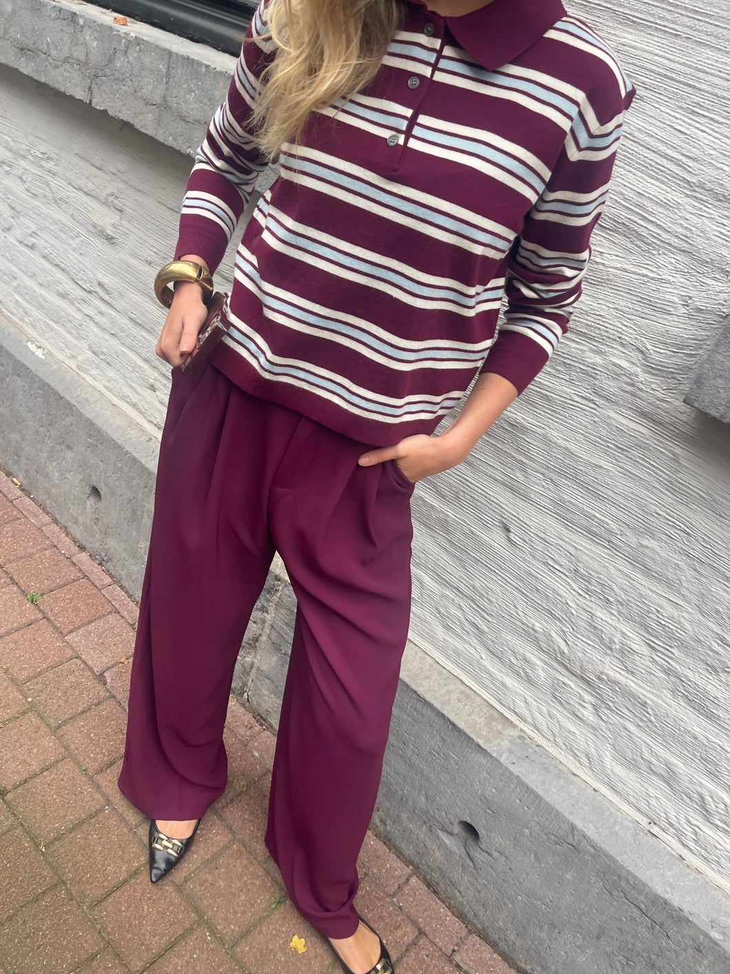 Manon pants aubergine
