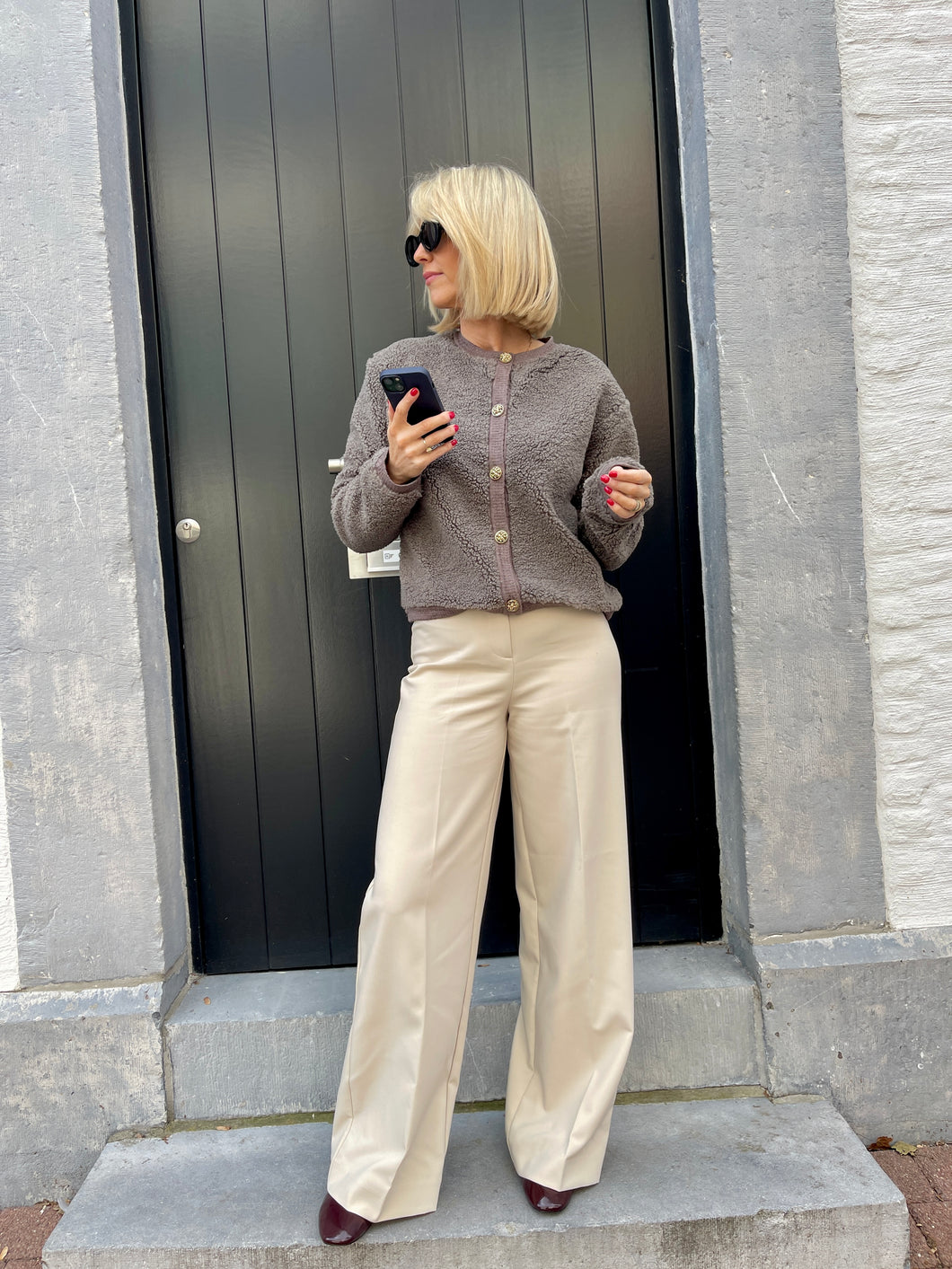 Corinne wide long pants oatmeal