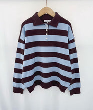 Load image into Gallery viewer, Stella polo coffee/blue