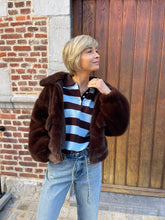 Load image into Gallery viewer, Stella polo coffee/blue