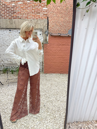 Lace pants brown