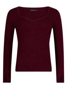 Chiara top burgundy