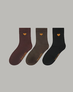 Heart socks dark