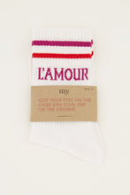 Load image into Gallery viewer, Amour socks white