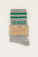 Load image into Gallery viewer, Amour socks grey